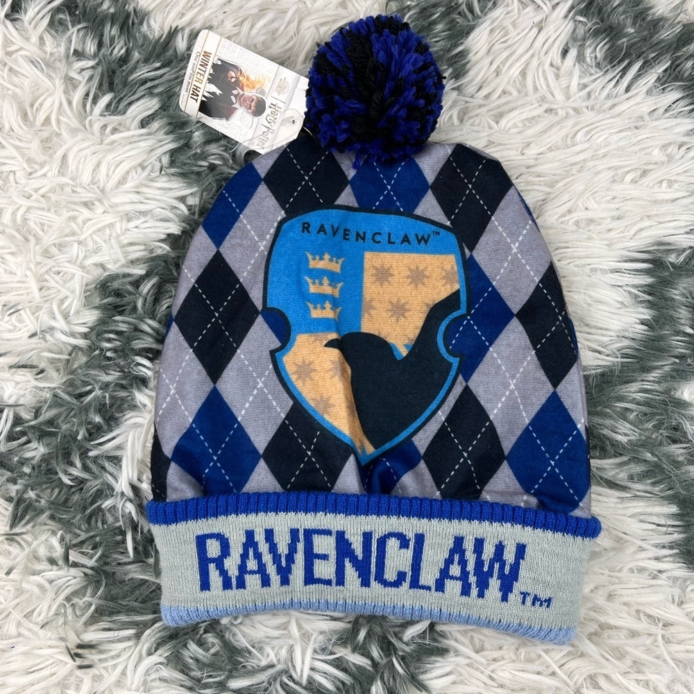 NWT Harry Potter Adult Unisex Winter Hat Beanie Ravenclaw Blue Gray